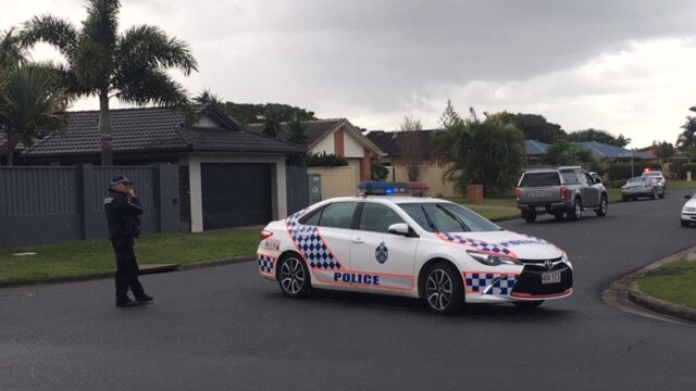 A Gold Coast street has been shut down after a raid by Border Force. Picture: Greg Stolz.