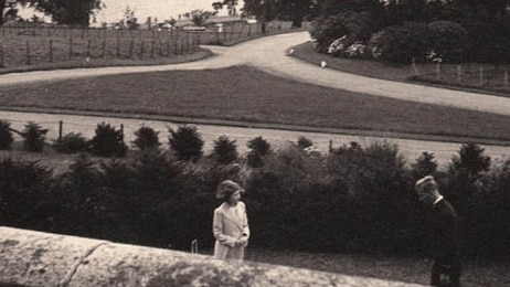 Naval cadet Philip plays croquet with 13-year-old Princess Elizabeth at Dartmouth College in 1939.