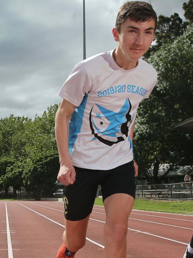 Geelong’s Guy Williams is a record holder in the high jump in Victoria. Picture: Peter Ristevski