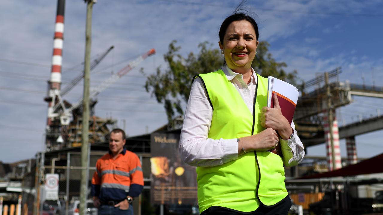 Ms Palaszczuk headed deep into Queensland’s west on Wednesday. Picture: NCA NewsWire / Dan Peled