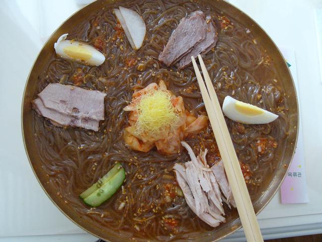 Cold noodles are a speciality in Pyongyang. Picture: Supplied