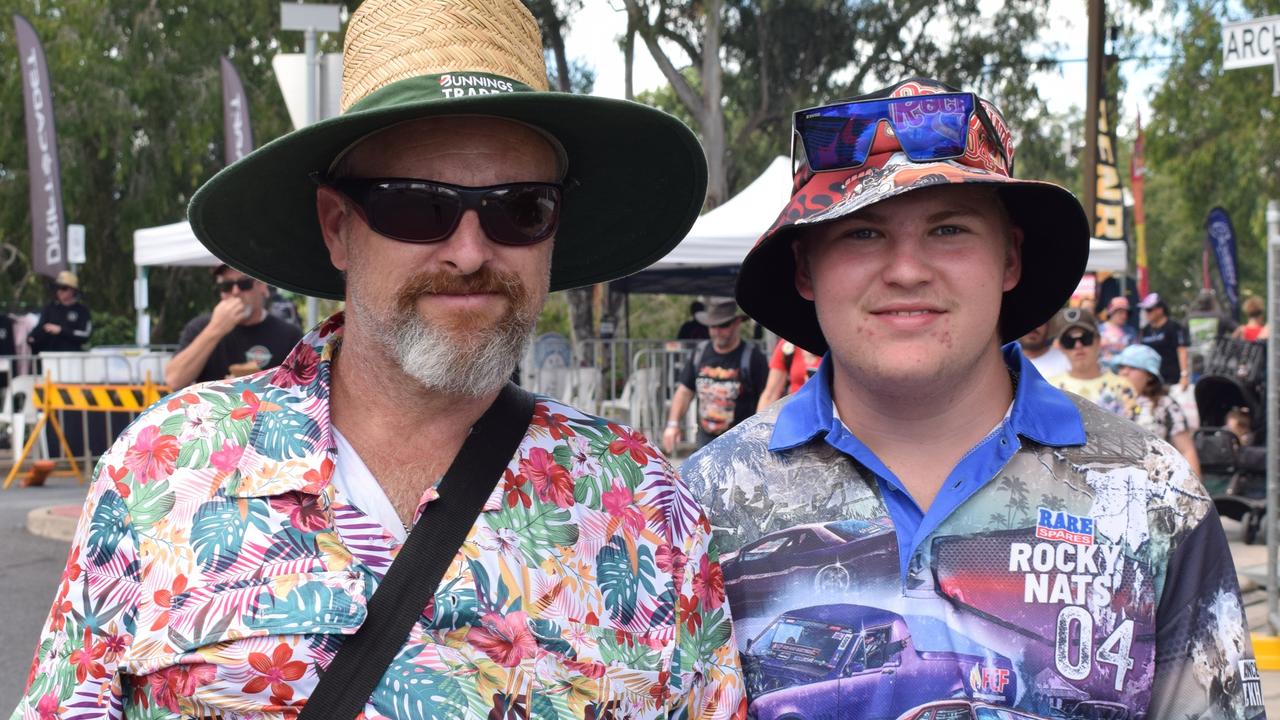 Justin and Max at Rockynats 04 CBD precinct on March 31, 2024. Picture: Aden Stokes