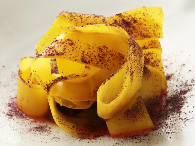 Golden Beetroot, Malt and Radicchio from Yellow Restaurant in Potts Point. Picture: John Fotiadis.