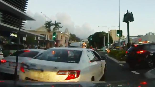 Cairns Taxi Driver’s “dangerous” Move Caught On Dash Cam Camera In Cbd 