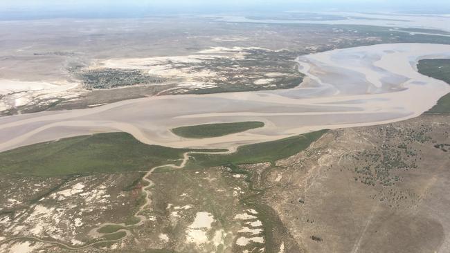 Site of the proposed $2b prawn farm at Legune Station at the mouth of the Victoria River. NT. Facebook