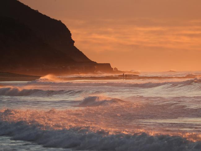 A search has resumed at Wamberal on Monday after a kayak was found on the beach between Terrigal and Wamberal. Picture: John Grainger