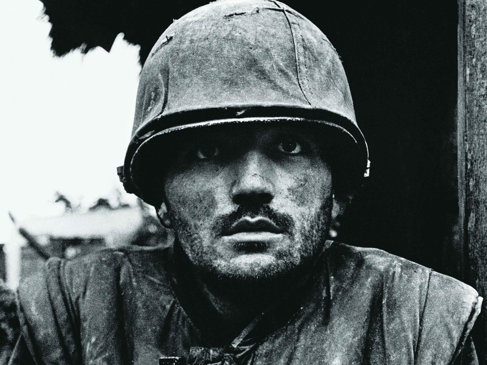 Shell-shocked soldier awaiting transportation away from the front line,  Hue, Vietnam, All Works