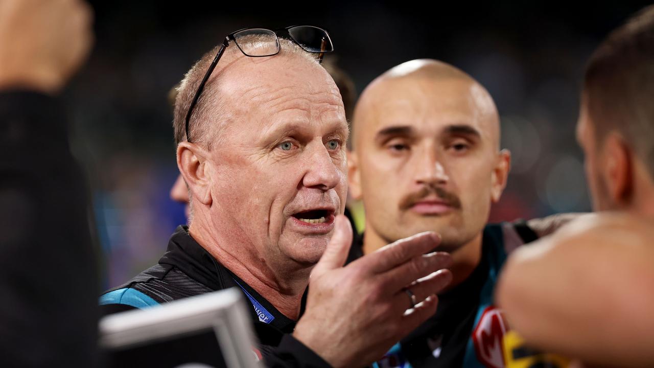 Power coach Ken Hinkley made the tactical switch which brought Rozee into the contest more. Picture: Getty