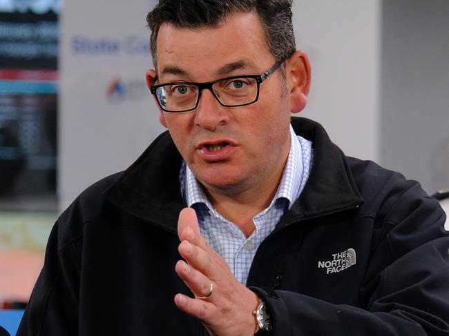 MELBOURNE, AUSTRALIA - JANUARY 14: Premier of Victoria Daniel Andrews speaks about Victorian bushfires during a media conference on January 14, 2020 in Melbourne, Australia. 19 bushfires continue to burn in Victoria's north-east, with 1,500 firefighters working to contain them. Four people have died and more than 1.3m hectares have been burned across the state following weeks of ongoing fires. (Photo by Luis Ascui/Getty Images)