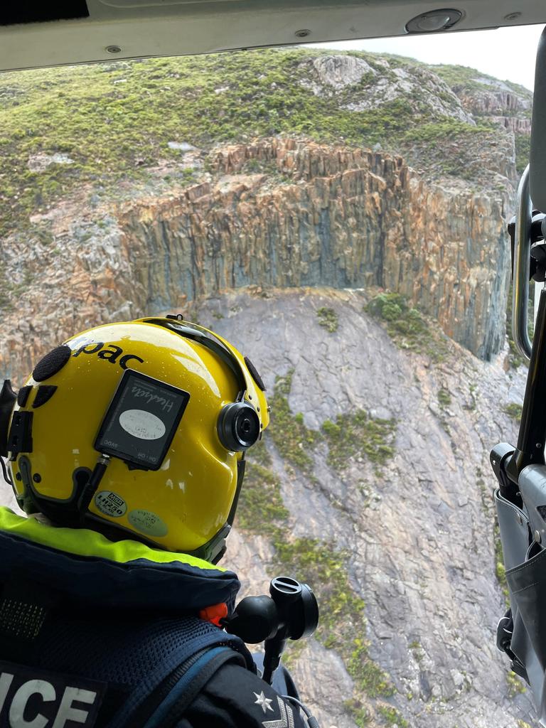 Emergency services rescued an injured climber from East Cloudy Head, South Bruny Island overnight. Picture: Tasmania Police