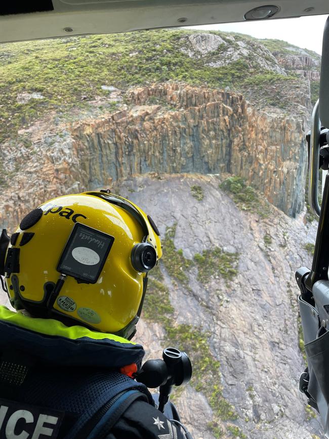 Emergency services rescued an injured climber from East Cloudy Head, South Bruny Island overnight. Picture: Tasmania Police