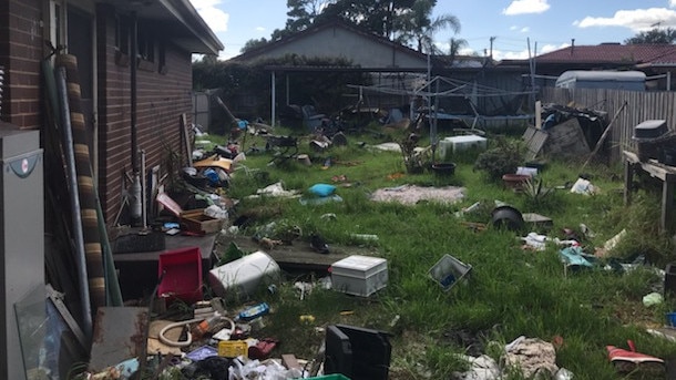 The backyard has been totally trashed. Picture: Supplied