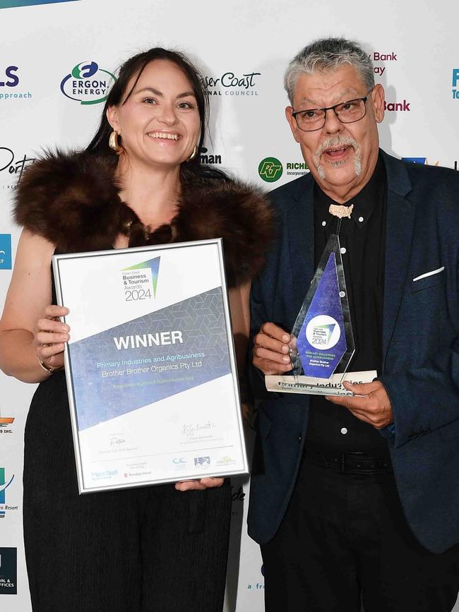 WINNERS: Primary Industries and Agribusiness, Brother Brother Organics Pty Ltd. Picture: Patrick Woods.