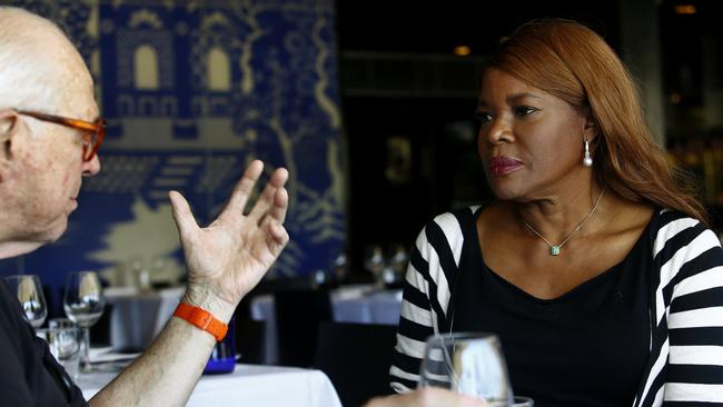 Leo Schofield lunches with singing sensation Marcia Hines at China Doll in Woolloomooloo. Picture: John Appleyard