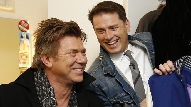 Richard Wilkins and Karl Stefanovic share a laugh. Picture: David Swift