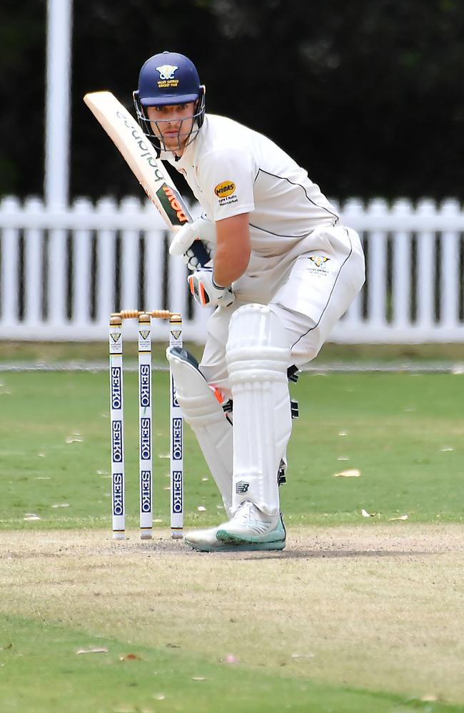 Valley batsman Jack Wildermuth University Vs Valley Saturday December 3, 2022. Picture, John Gass