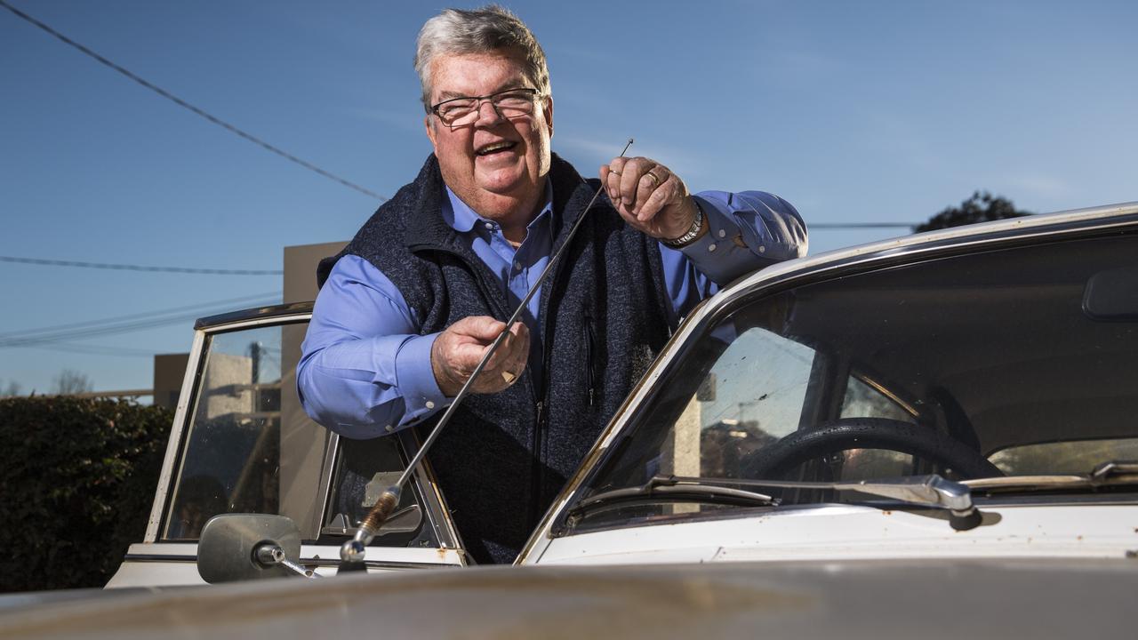 Derek Tuffield with his retirement restoration project, a 1971 Triumph 2000. Picture: Kevin Farmer