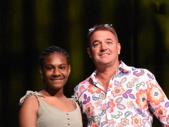 Annemarie Lyiambian &amp; Richard Williams (Coach – U12 Girls BandF) at the Wanderers presentation night, 2021. Picture: Contributed