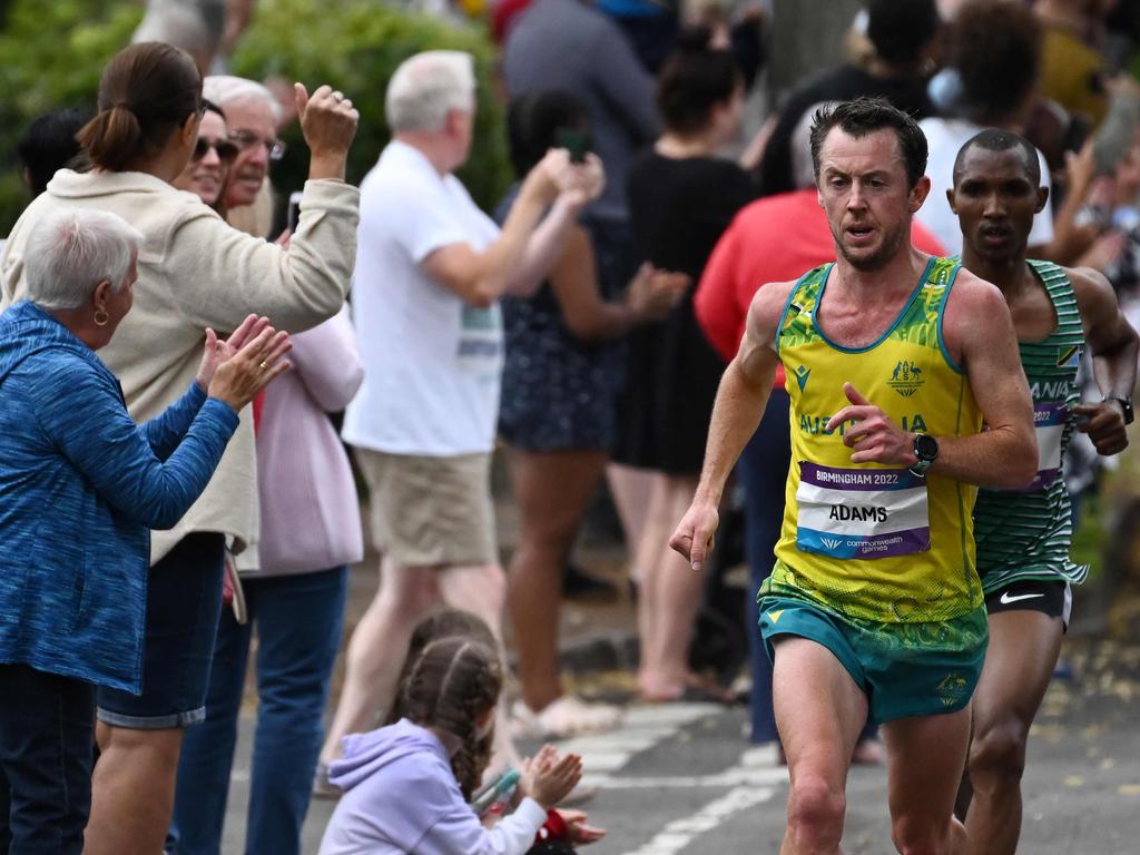 Lia­m Adams finished fourth in the marathone. Picture: Ben Stansall / AFP