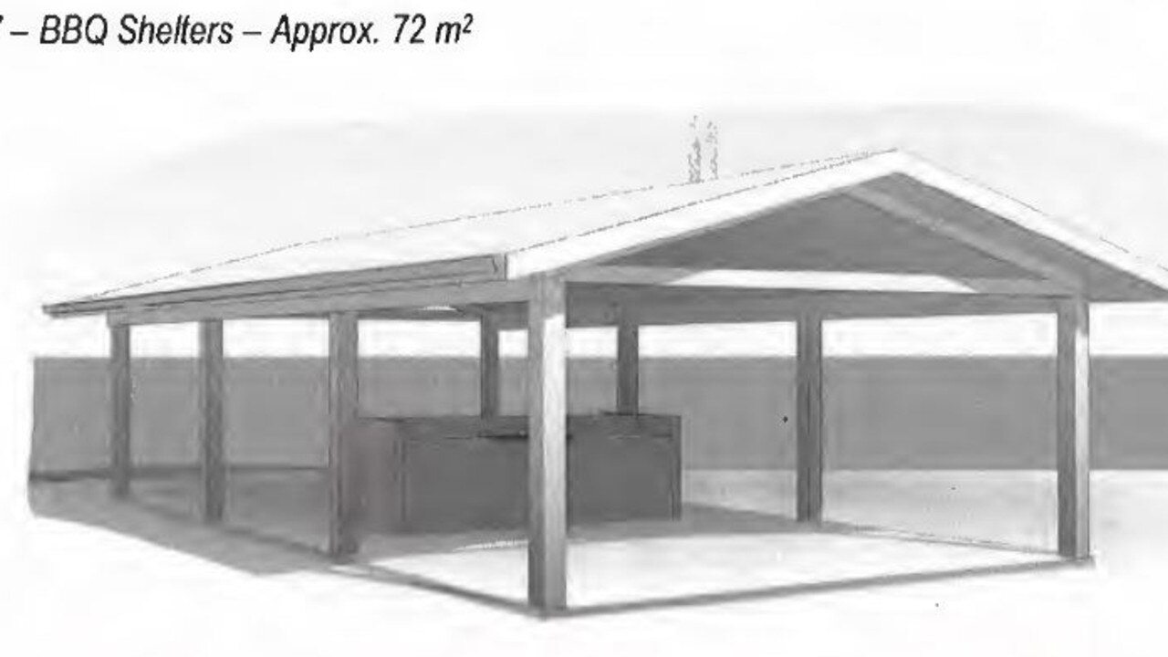 The proposed plan of the BBQ shelter.