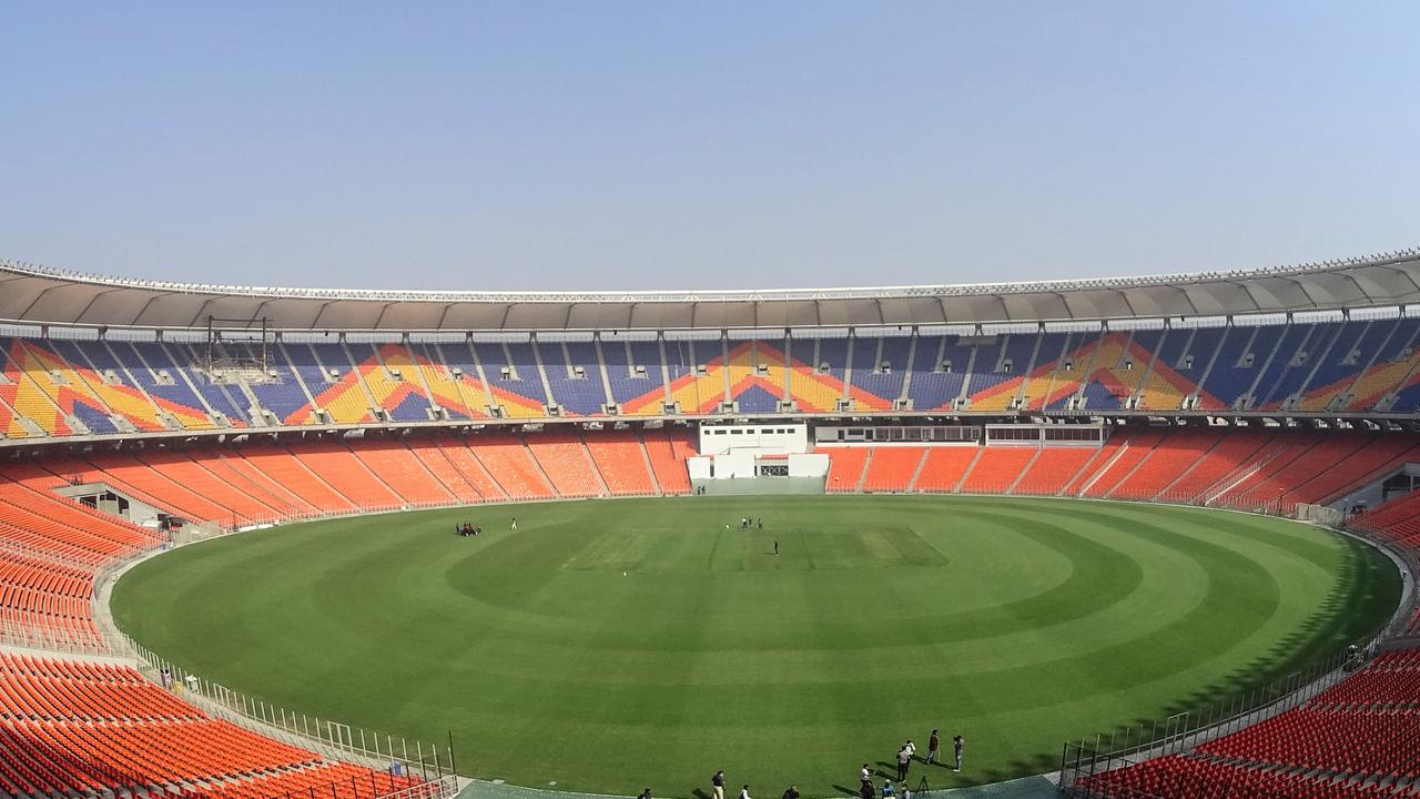 A general view of the Sardar Patel Stadium, the world's biggest cricket stadium, is pictured ahead of the third Test match between India and England.