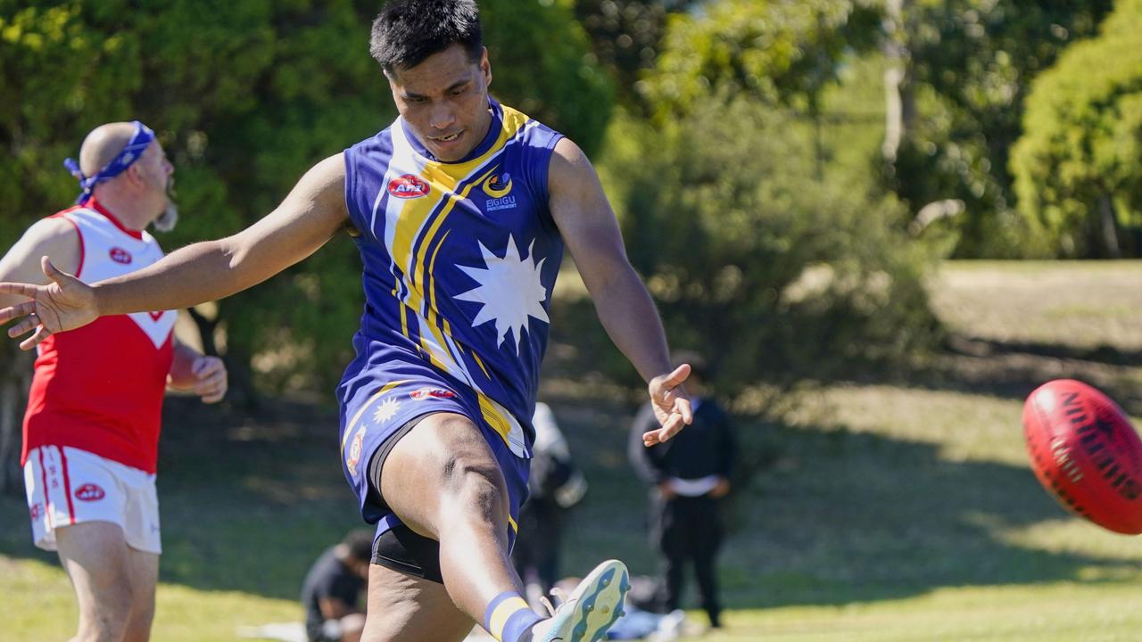 AFI World 9s at Box Hill Rugby Club at RHL Sparks Reserve. Aneo Jeremiah (Nauru). Picture: Valeriu Campan