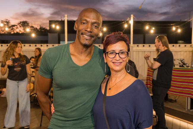 Derius Pierce and Jo Calabrese. The Pulse for EL RANCHERO Launch at West Burleigh Heads, April 7 2023. Picture: Steven Grevis