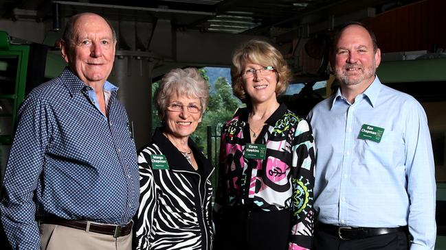 George Chapman with his wife Margo, daughter Karen Hawkins and son Ken Chapman. PICTURE: STEWART McLEAN