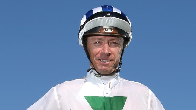 Gold Coast jockeys Michael Cahill (left) and Tim Bell are equal in the Queensland metro jockeys' premiership leading into the final two meetings of the season. Shown is them during a photo shoot at the Gold Coast Turf Club. Picture: Regi Varghese