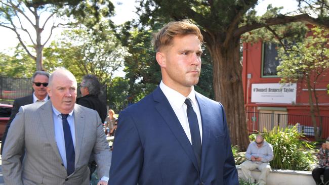 Jack de Belin arrives at his trial on Wednesday: NCA NewsWire / Simon Bullard