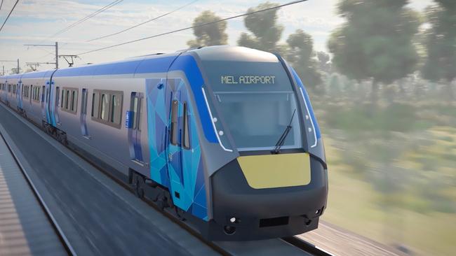 An artist’s impression of the Melbourne Airport rail link.