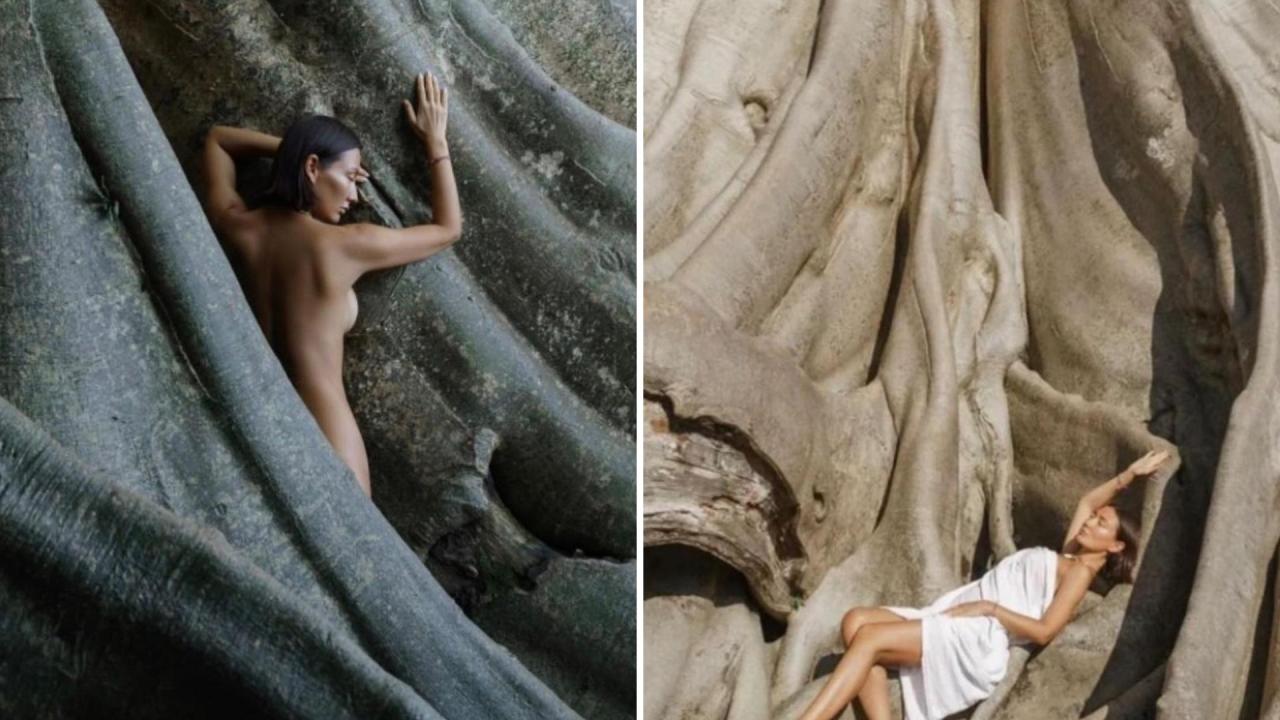 Tourist slammed for posing naked on sacred Balinese tree