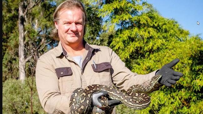 Snake catcher Glenn ‘Ozzie’ Lawrence.