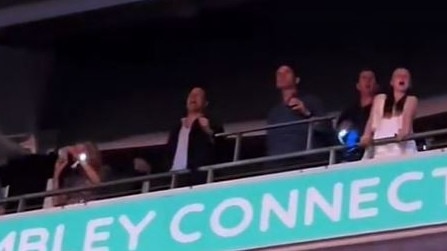 Prince William dancing at Taylor Swift's concert at Wembley stadium. Picture: TikTok