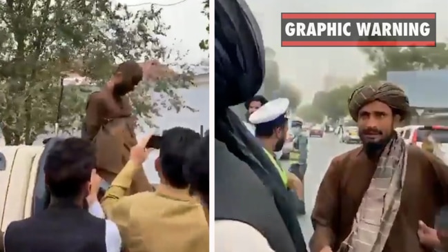 Taliban punishes man by painting his face black, parading him on back of ute