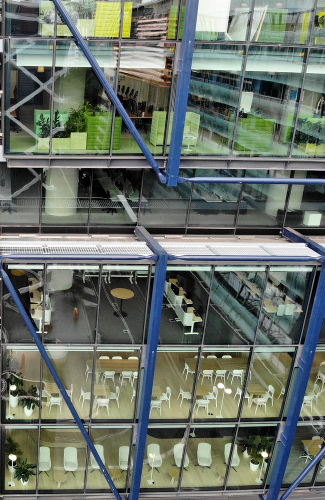 Office buildings in Barangaroo are virtually empty. Picture: Toby Zerna