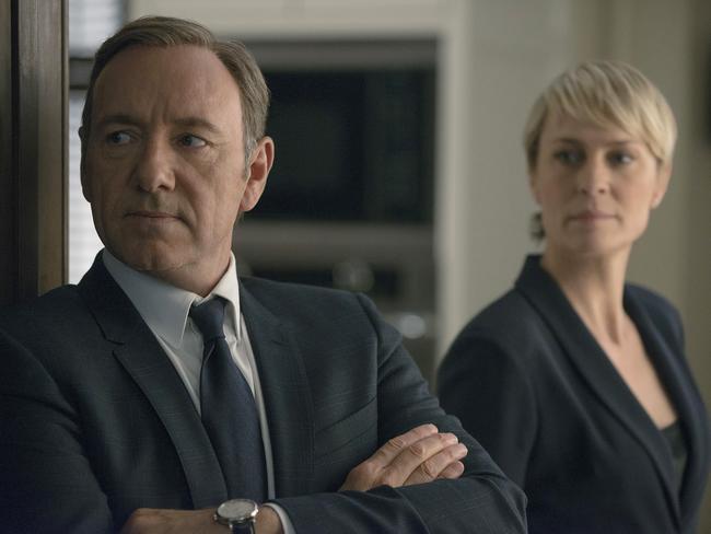 Kevin Spacey and Robin Wright in <i>House of Cards</i>. Picture: Nathaniel Bell