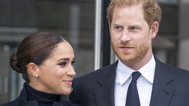 NEW YORK, UNITED STATES - 2021/09/23: The Duke and Duchess of Sussex, Prince Harry and Meghan visit One World Observatory on 102nd floor of Freedom Tower of World Trade Center. (Photo by Lev Radin/Pacific Press/LightRocket via Getty Images)