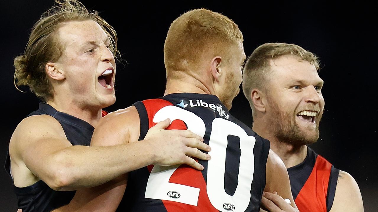 The Bombers played finals footy in Ben Rutten’s first season as senior coach. Picture: Michael Willson/AFL Photos via Getty Images