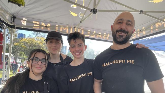 Tony Antoniou (far right) with the Halloumi Me crew.