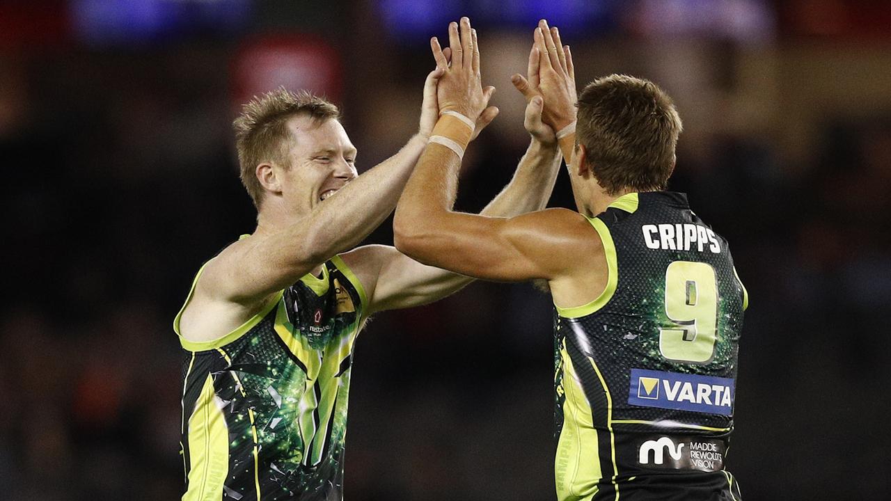 Jack Riewoldt and Patrick Cripps: Team Rampage teammates that will soon be AFL rivals.