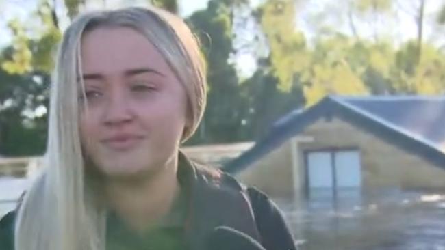 The woman couldn’t hold back her tears as she spoke to the reporter. Picture: Sunrise/Channel 7