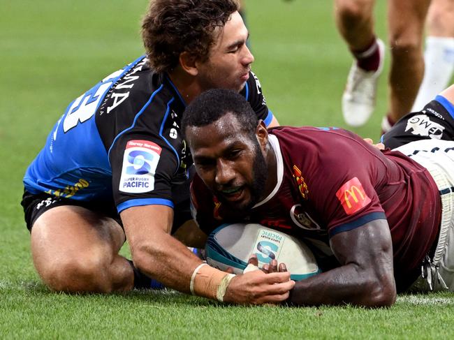 Suliasi Vunivalu will return for the Reds on Friday night. Picture: AFP/William West