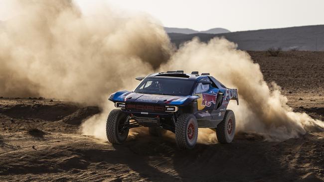 Ford drivers Matthias Ekstrom and Carlos Sainz tested the Raptor T1+ in Motocco ahead of the Dakar Rally. Photo: Supplied