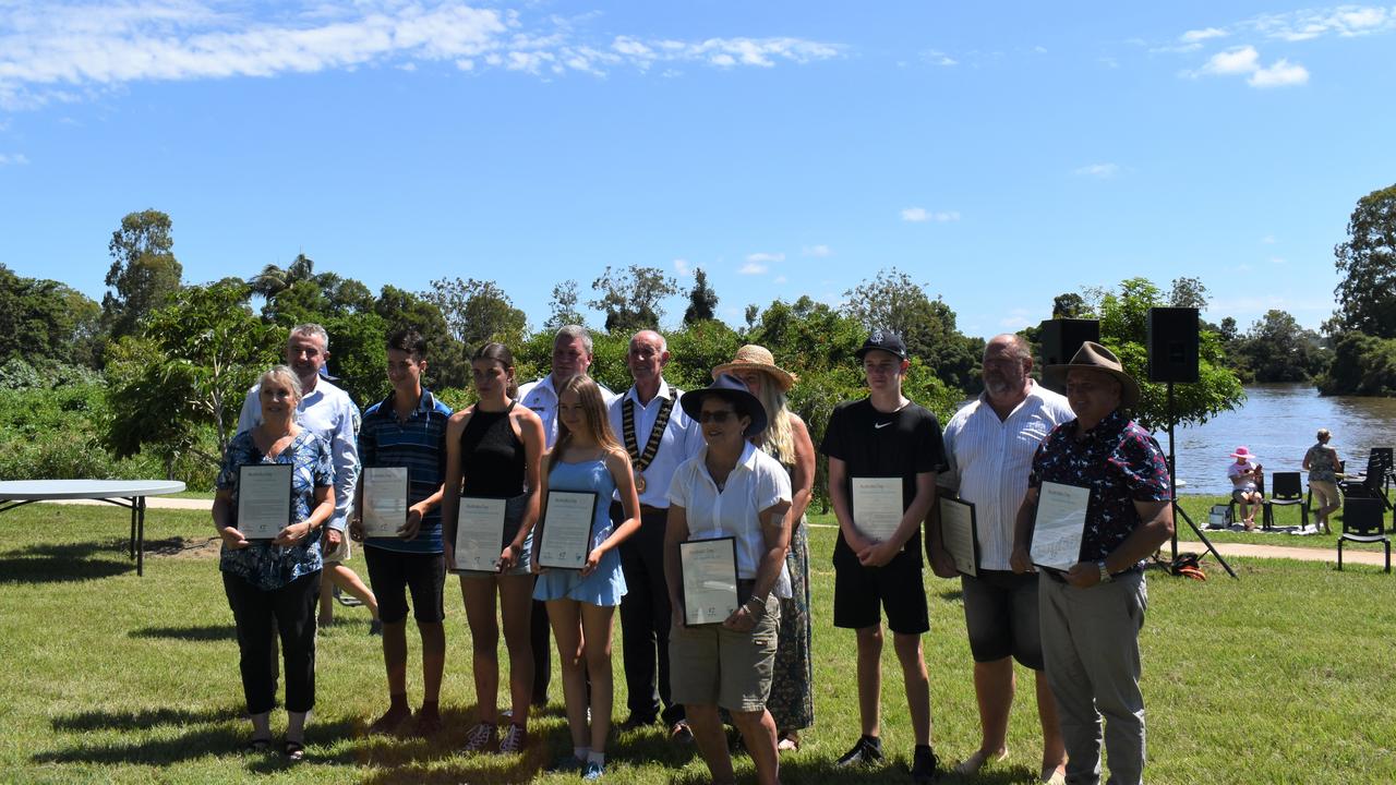 Award winners Lachlan Coe, Paul Bengtson and Stuart Holm plus award nominees Sky-Maree Oldham, Ella Keep, Connor Turner, Paul Cowles, Michelle Pagotto, Trish Brims and Gwendolyn Gray.