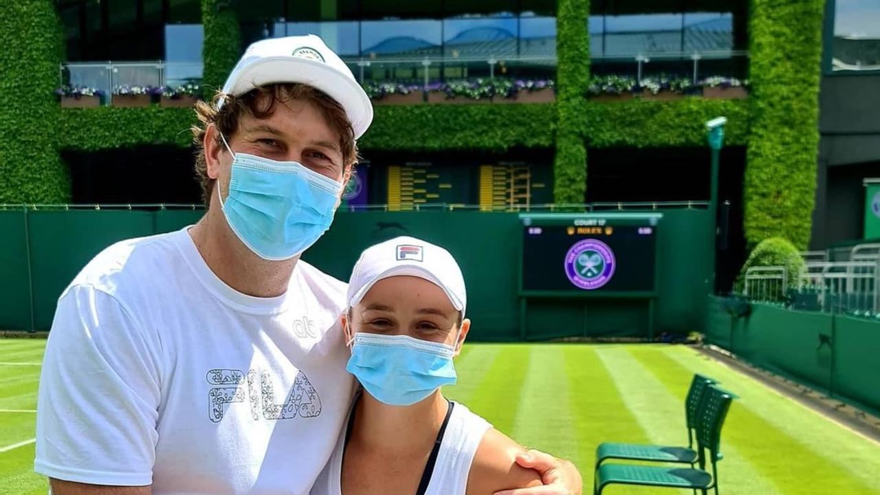 The pair ahead of Barty's win in Wimbledon. Picture: Instagram