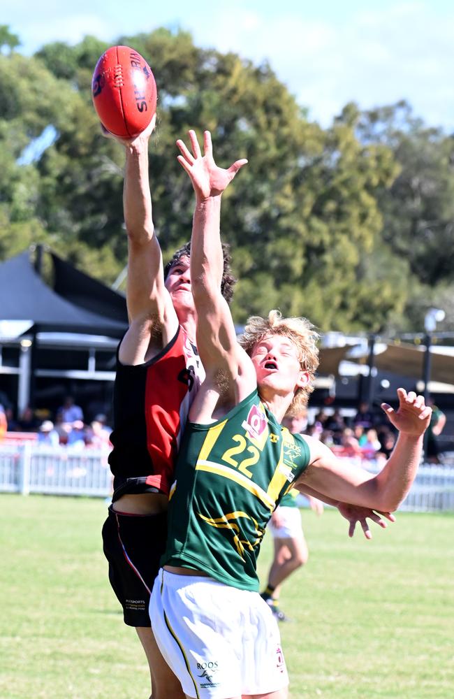 Maroochydore player Jake Neill gets front spot QAFL colts between Morningside during the season. Picture, John Gass