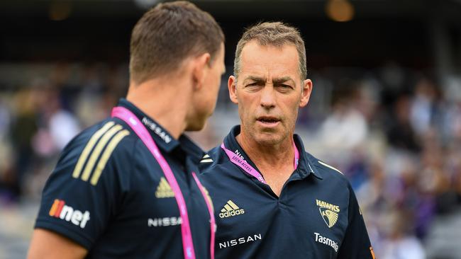 Alastair Clarkson has been frustrated by his team’s slow starts. Picture: Daniel Carson/AFL Photos via Getty Images