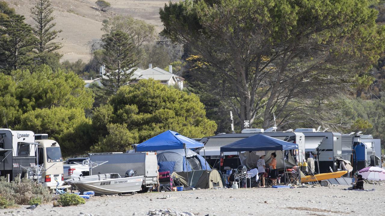 Enjoying camping on the Easter weekend at Rapid Bay Campground. Picture: Brett Hartwig