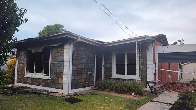 Firefighters arrived to find the Torrensville home engulfed in flames in the early hours of Thursday morning. Picture: Dasha Havrilenko